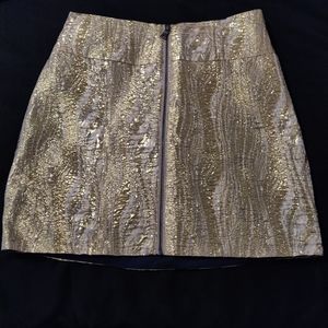 BCBGMAXAZRIA Women's Metallic Mini Pencil Skirt